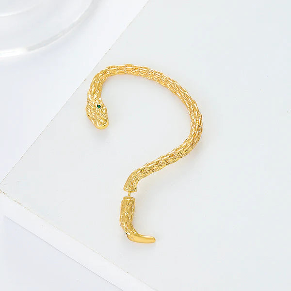 Snake Clip 18k Gold Plated Earring - Femerald