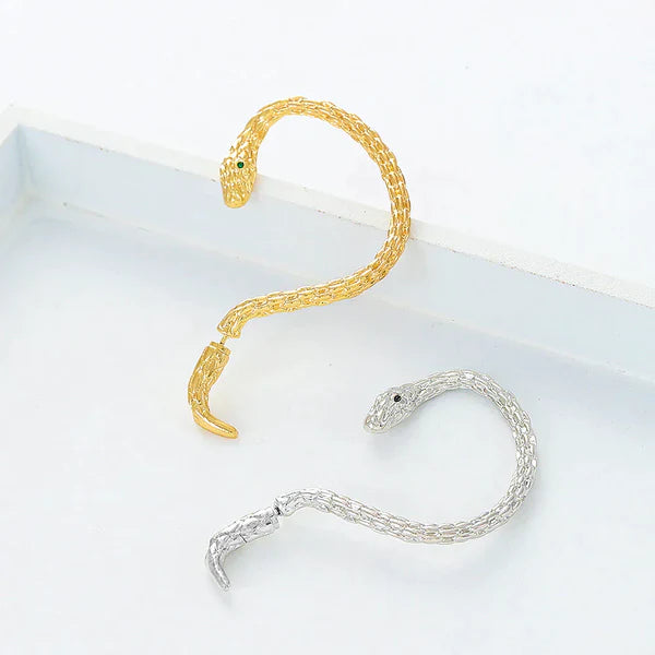 Snake Clip 18k Gold Plated Earring - Femerald