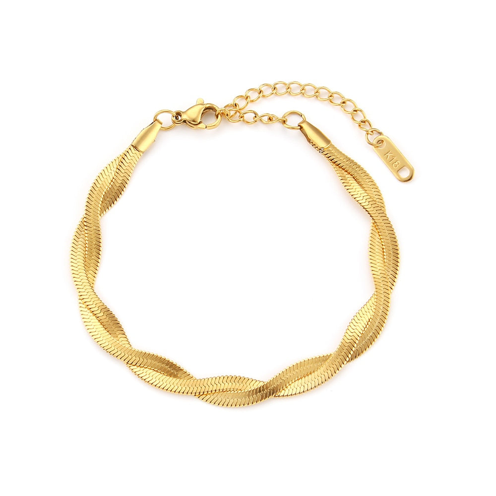 Braided 18K Gold Plated Bracelet - Femerald