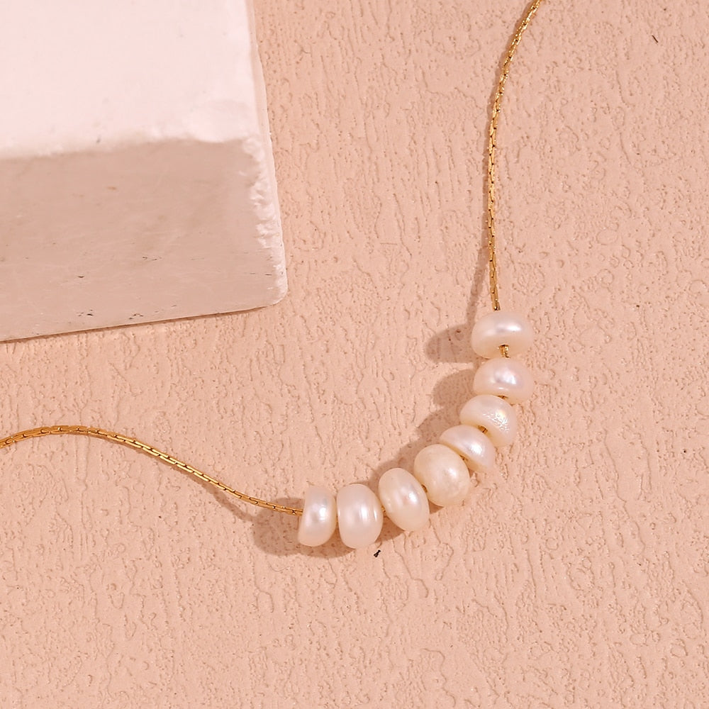 Charming Pearl 18K Golden Plated Necklace - Femerald