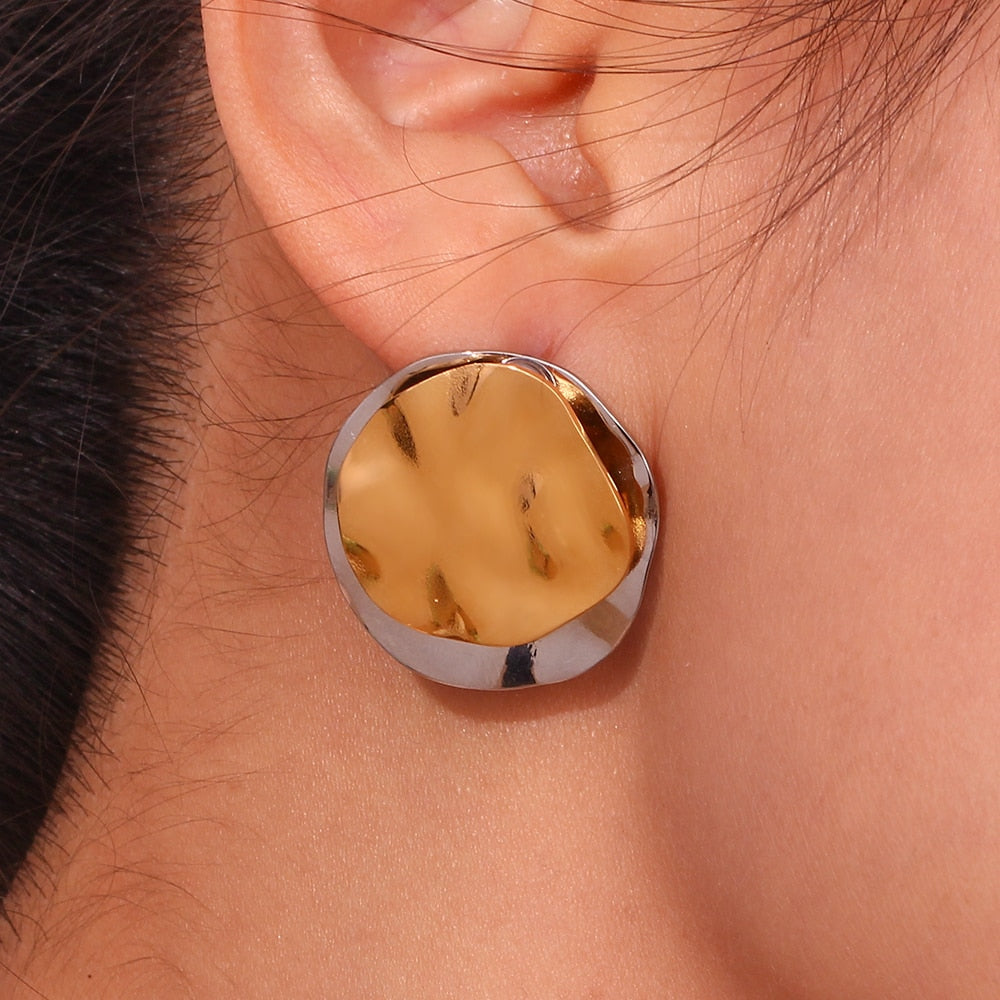 Vintage Circle 18K Golden Plated Earring - Femerald