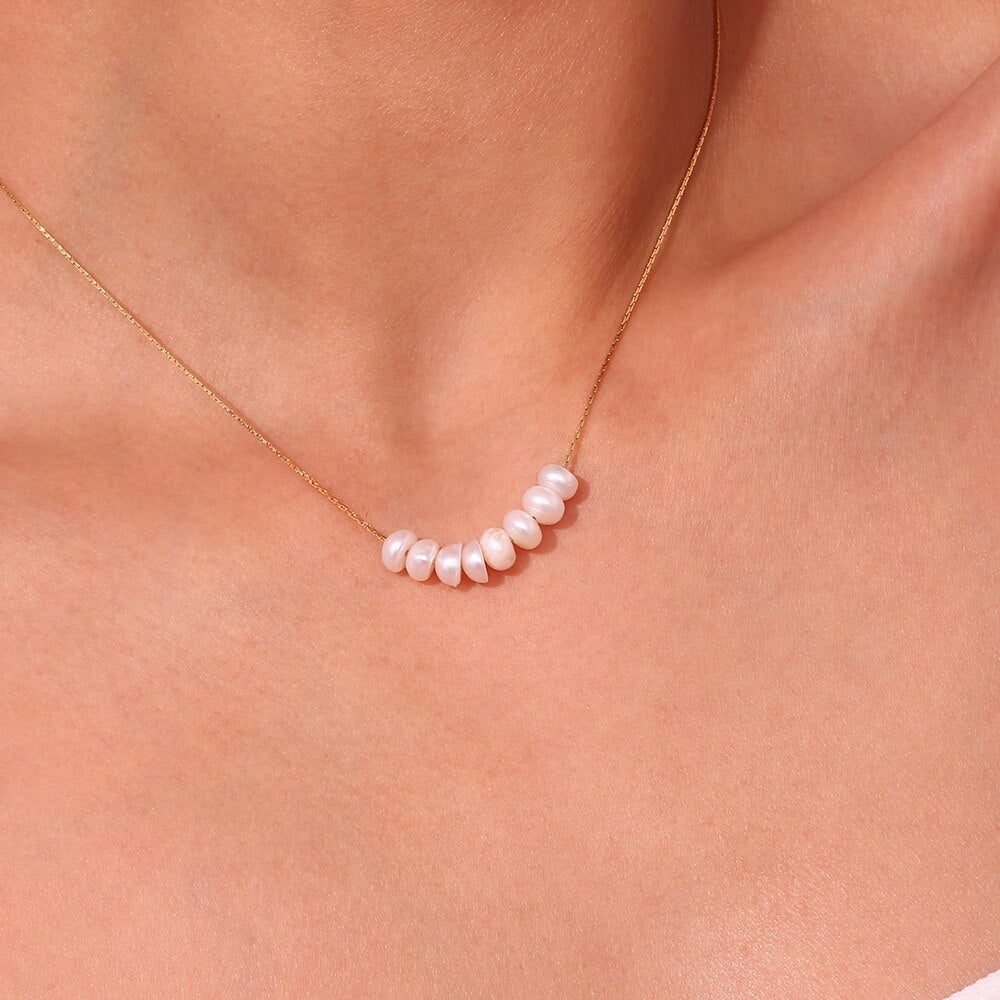 Charming Pearl 18K Golden Plated Necklace - Femerald